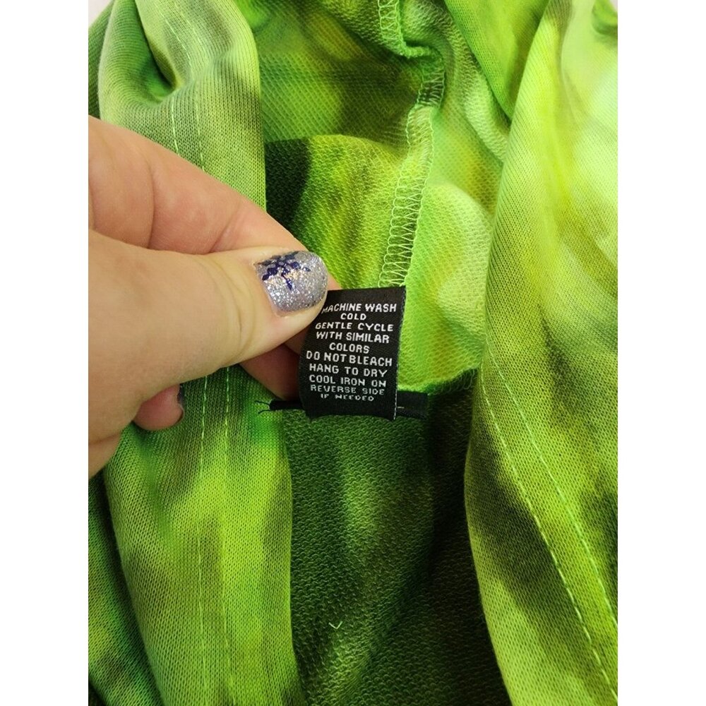 RUE 21 FAVORITE TIE DYE CROPPED SWEATSHIRT HOODIE JUNIORS XS Green Active Wear - Picture 7 of 9